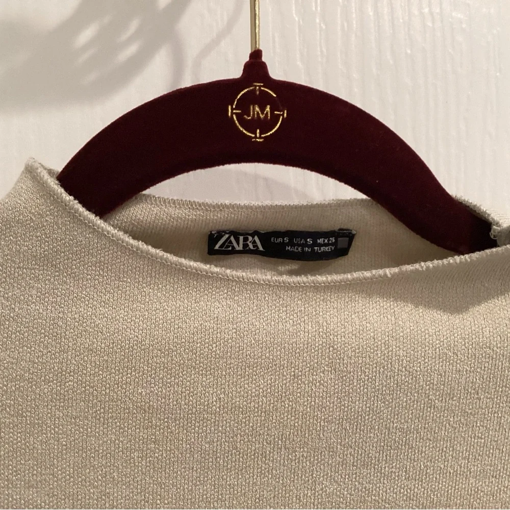 Zara Cream Knit Top - Picture 6 of 8